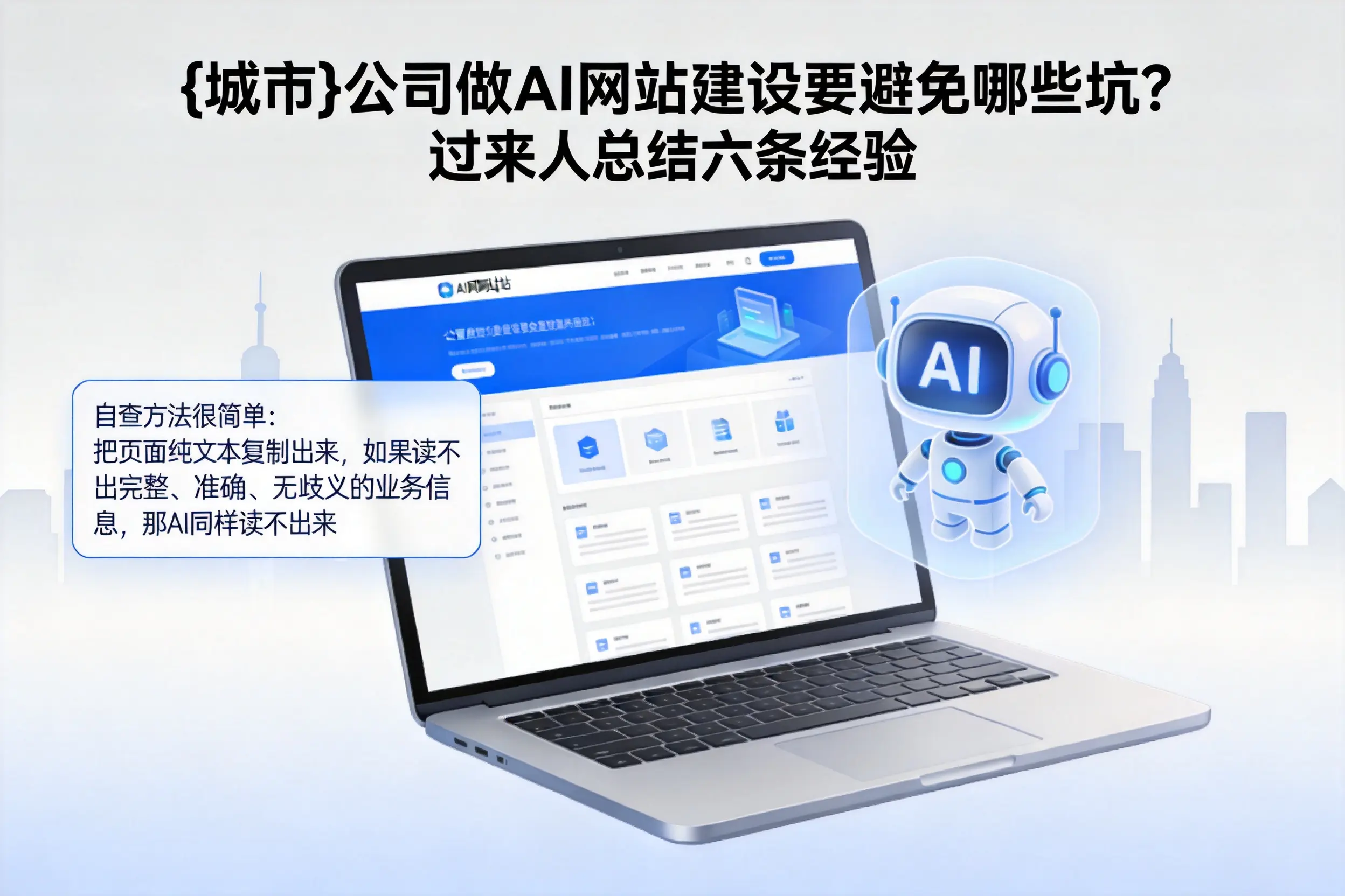 青岛公司做AI网站建设要避免哪些坑?过来人总结六条经验