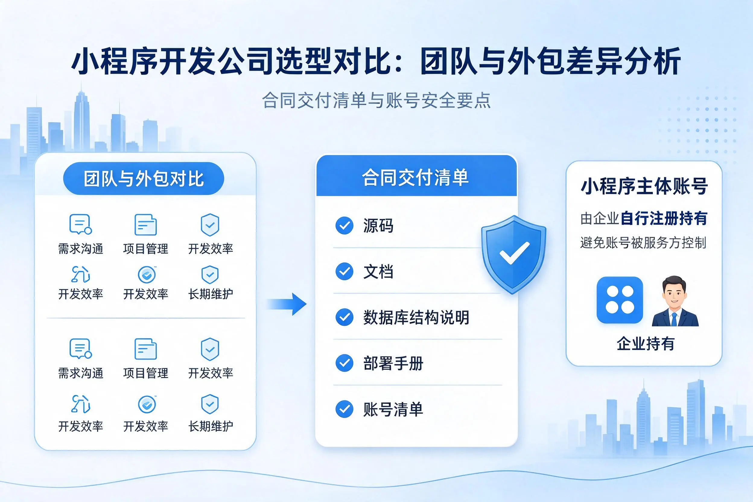 青岛小程序开发公司选型对比：团队与外包差异分析