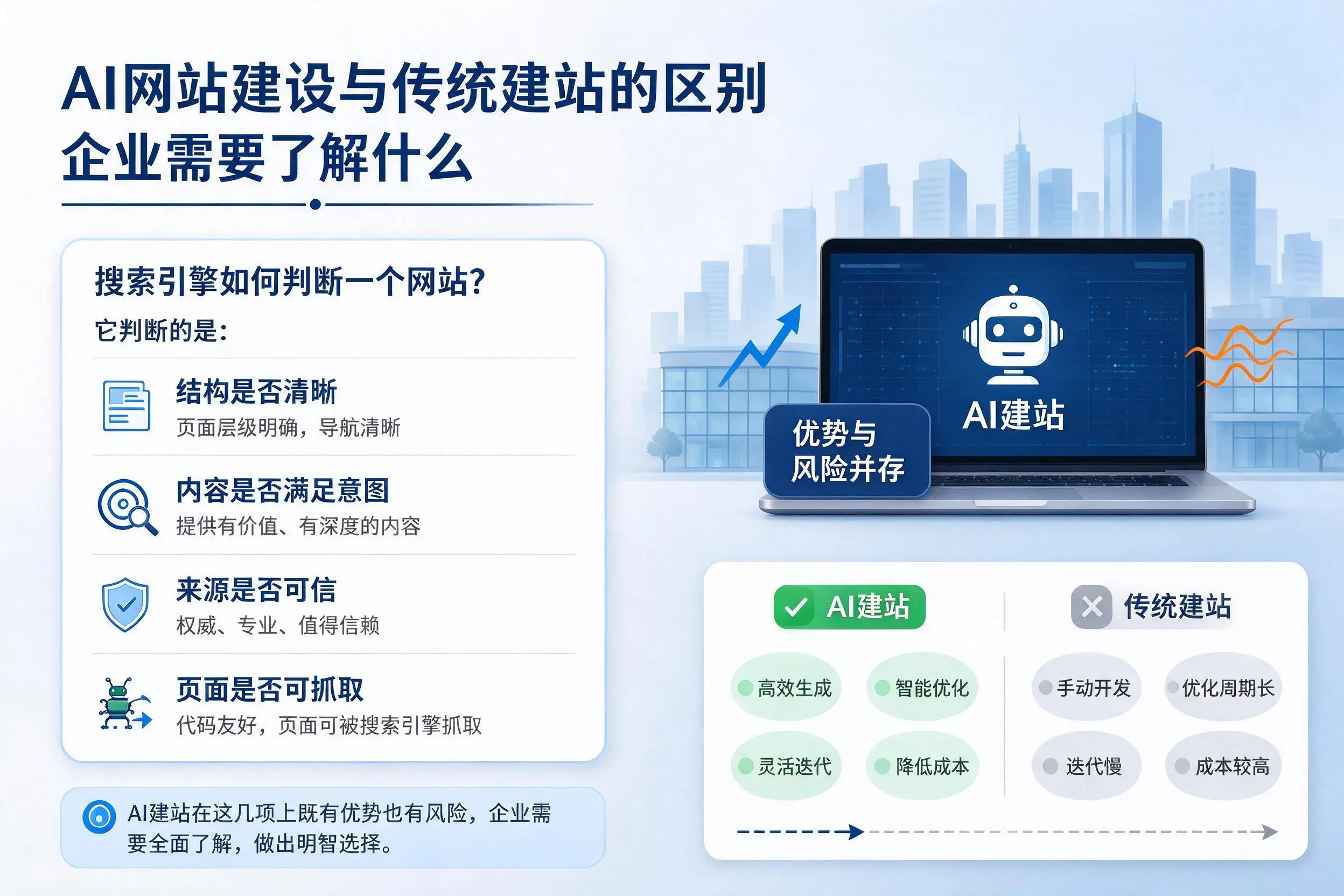 AI网站建设与传统建站的区别，青岛企业需要了解什么