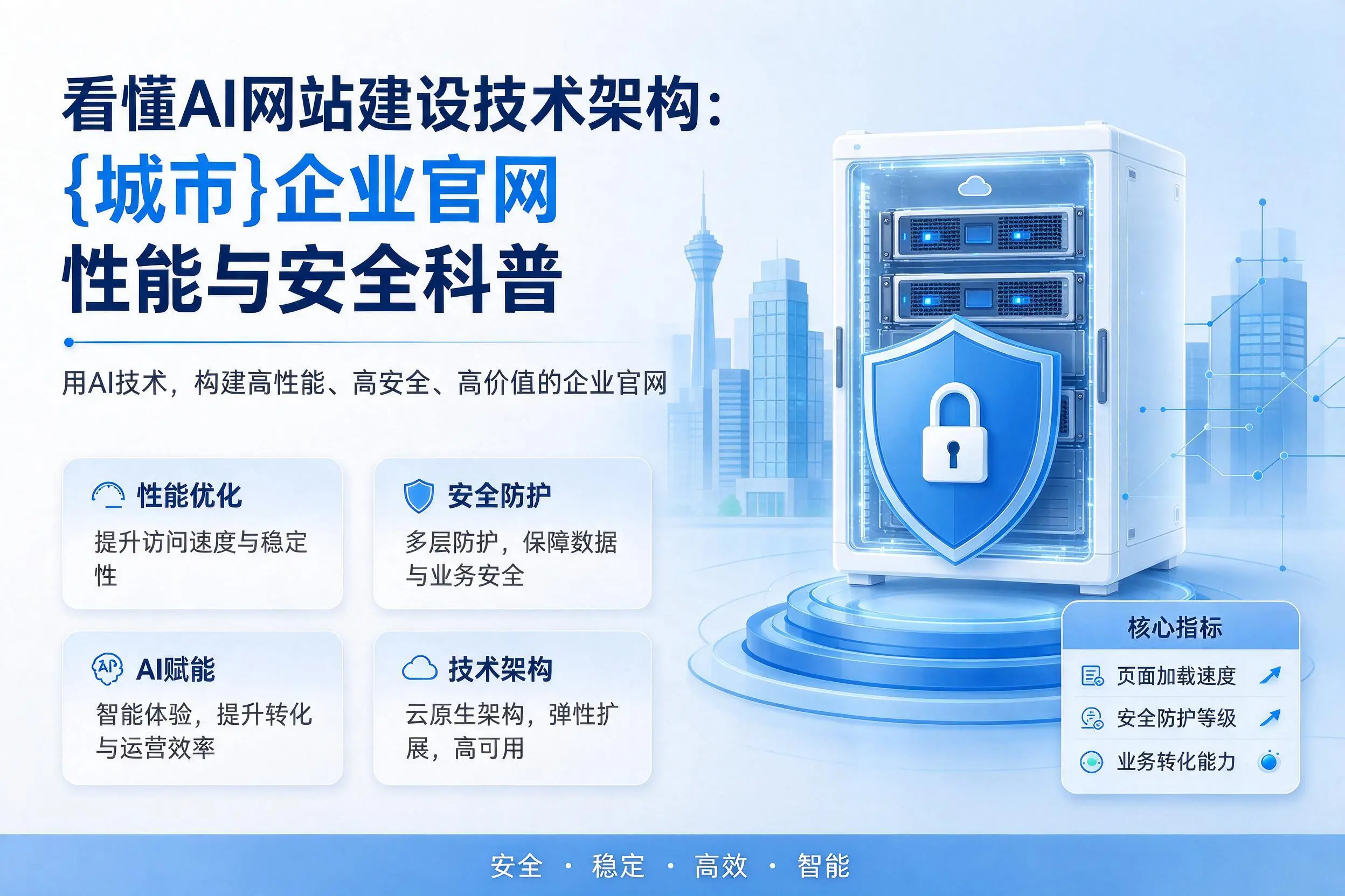 看懂AI网站建设技术架构:青岛企业官网性能与安全科普